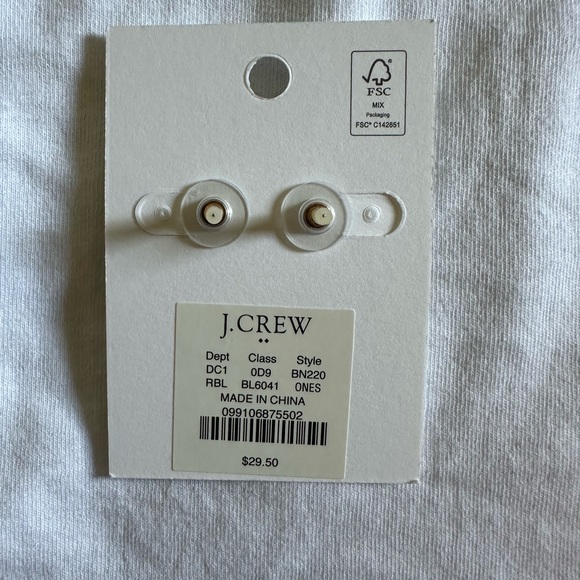 J Crew blue gemstone earring. Nwt - Picture 2 of 3